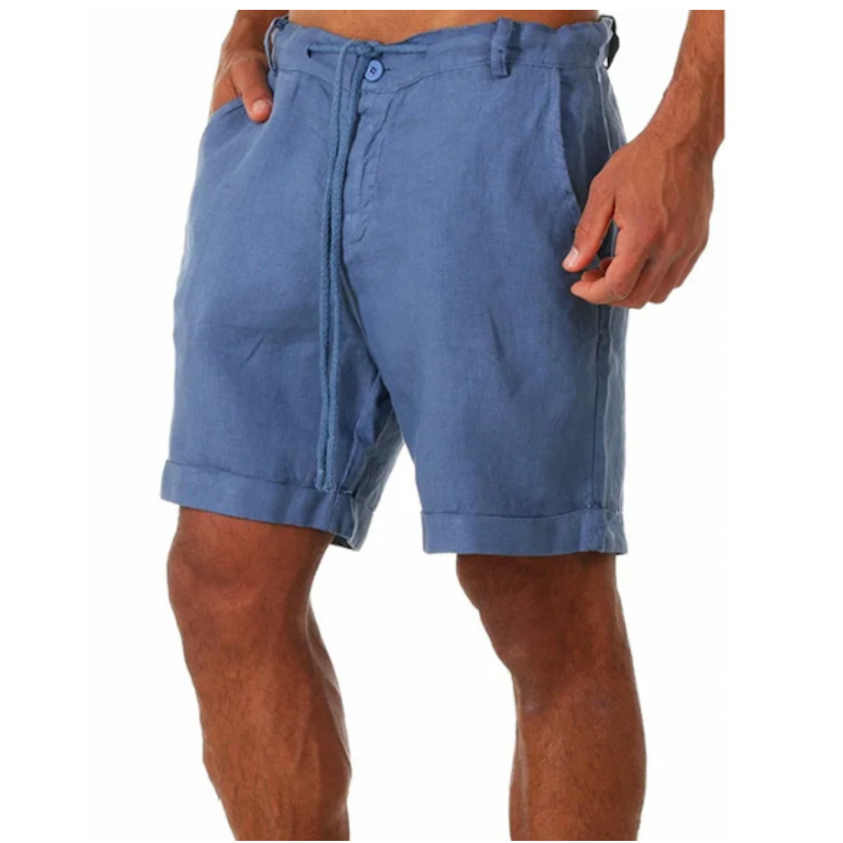 Bermuda em linho alfaiataria com barra Italiana.